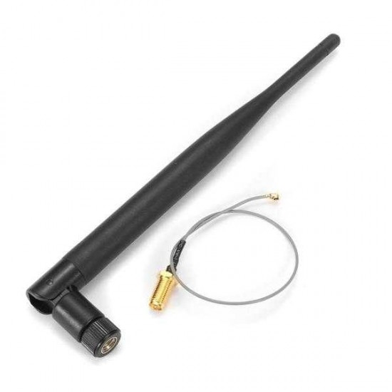 10pcs 2.4GHz 6dBi 50ohm Wireless Wifi Omni Copper Dipole Antenna SMA To IPEX For Monitoring Router