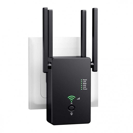 1200M Dual Band Wireless AP Repeater 2.4GHz 5.8GHz Router Range Extender WiFi Amplifier Signal Extend WiFi Booster