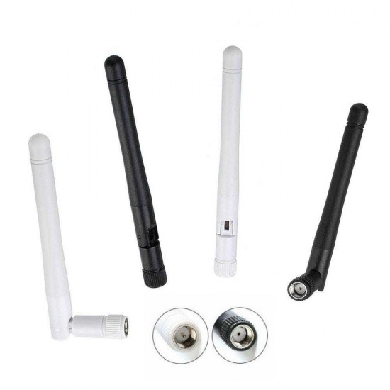 2.4GHz White/Black Inner Hole / Inner Needle Wireless WIFI Antenna SMA Antenna 2.4G Folding Glue Stick 3dBi for AP Router