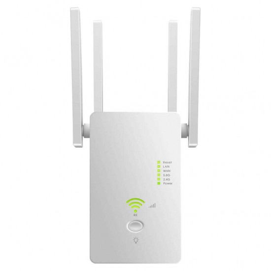 AC1200Mbps 5.8GHZ & 2.4GHZ Dual Band Four Antenna Hot Wifi Repeater Wireless Router Range Extender Signal Booster