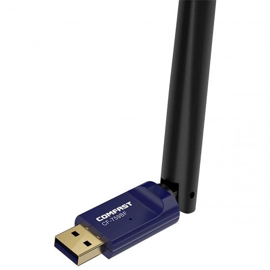 CF-759BF Dual Band 2.4G & 5.8G 650Mbps Wifi Receiver WiFi Transmiter bluetooth 4.2 USB Adapter with 6dBi Antenna for Windows Mac CF-759BF Dual Band 2.4G & 5.8G 650Mbps Wifi Receiver WiFi Transmiter bluetooth 4.2 USB Adapter with 6dBi Antenna for Windows Mac