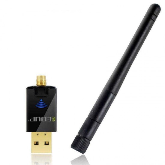 EP-DB1607 Dual Band 2.4G/5.8GHz 600Mbps 2dbi Antenna USB Wireless Network Card Wifi Receiver EP-DB1607 Dual Band 2.4G/5.8GHz 600Mbps 2dbi Antenna USB Wireless Network Card Wifi Receiver
