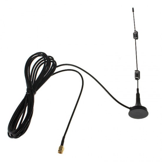 RP-SMA 2.4GHz 7 DBI Wifi 5 X Range Booster Antenna Extender + Base