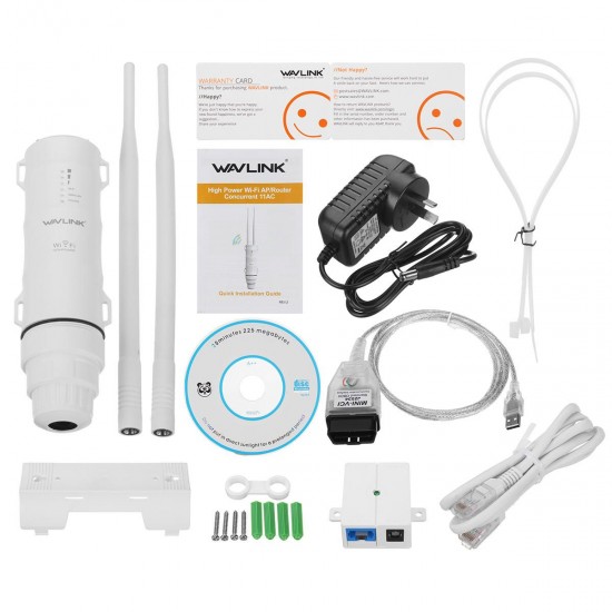 AC600 2.4g/5G High Power Outdooor Waterproof WIFI Router/AP Repeater 2 Antennas AU Plug AC600 2.4g/5G High Power Outdooor Waterproof WIFI Router/AP Repeater 2 Antennas AU Plug