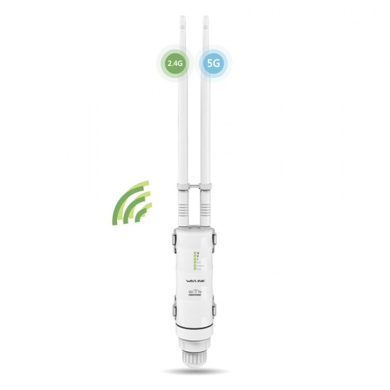 AC600 Wireless Waterproof 3-1 Repeater High Power Outdoor WIFI Router/Access Point/CPE/WISP Wireless wifi Repeater Dual Dand 2.4/5Ghz 12dBi Antenna POE