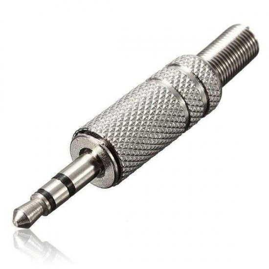 3.5mm 3 Pole Male Repair Tools Headphones Audio Jack Plug Connector Silver 3.5mm 3 Pole Male Repair Tools Headphones Audio Jack Plug Connector Silver