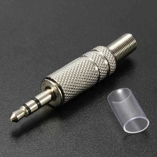 3.5mm 3 Pole Male Repair Tools Headphones Audio Jack Plug Connector Silver 3.5mm 3 Pole Male Repair Tools Headphones Audio Jack Plug Connector Silver