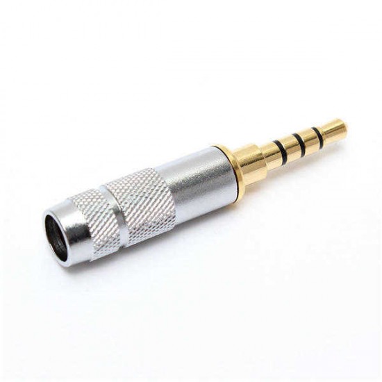 3.5mm 4 Pole Stereo Male Jack Plug Audio Solder Connector