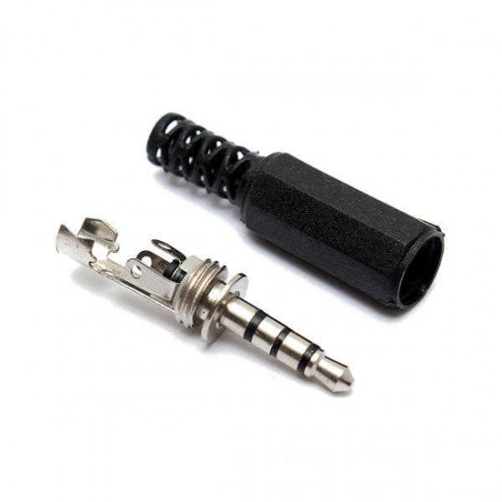 3.5mm 4 pole Stereo Audio Male Female Plug Jack Connector solder