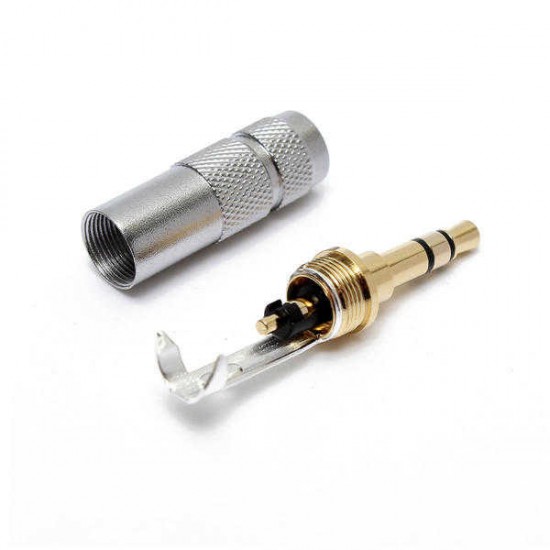 3.5mm Stereo 3 Pole Headphone Audio Male Plug Solders Connector