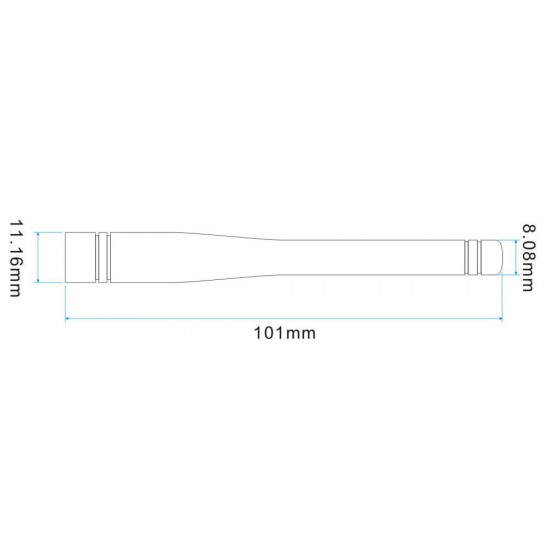 433MHz SW433-WT100 Gold-plated Elbow Bar Antenna Wireless Communication Antenna