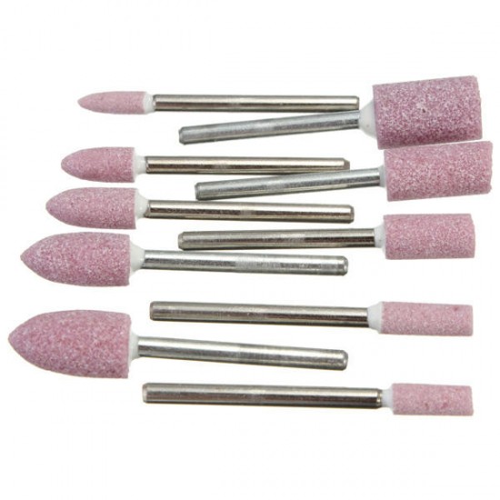 10pcs AbrasivE-mounted Stone Rotary Tool 1/8 Shank For Dremel