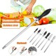 28-30CM Diamond Sharpening Rod Steel Stick Cutlery Kitchen Chef Sharpener Tool