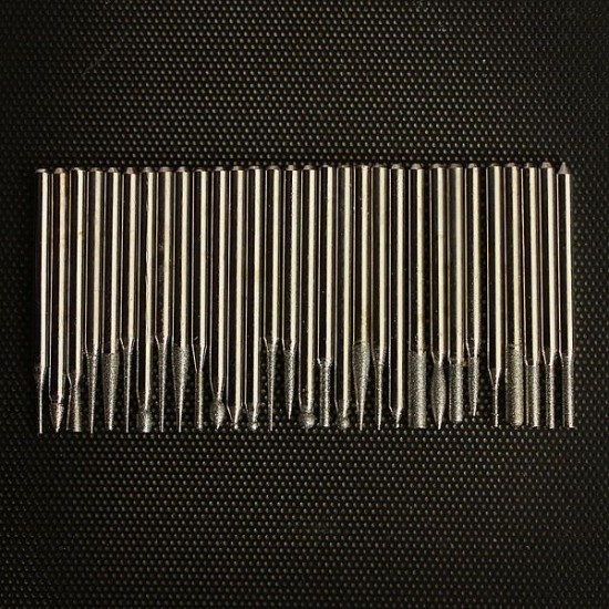 30pcs 3MM Titanium Diamond Burrs Bur Bit Set Dremel Rotary Tool Set 30pcs 3MM Titanium Diamond Burrs Bur Bit Set Dremel Rotary Tool Set