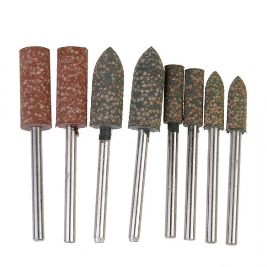 8pcs Shank Rubber Grinder Abrasive Tools for Dremel Rotary Tools