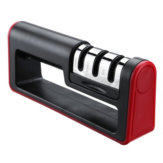 Cutter Sharpener 3-Stage Manual Multifunction Kitchen Cutter Sharpen Stone System Tool Cutter Sharpener 3-Stage Manual Multifunction Kitchen Cutter Sharpen Stone System Tool