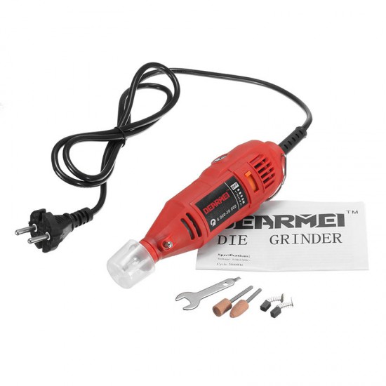 Red 220V Electric Grinder Variable Speed Rotary Power Tool