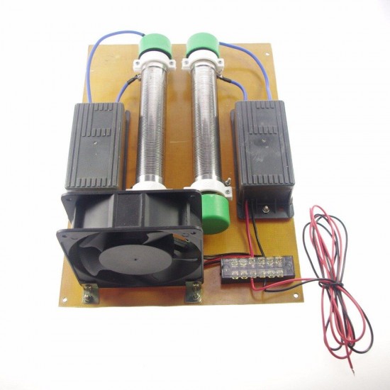 220VAC Output 15g/h High Frequency 22KHZ 5KV 140w Pipe Ozone Generator Purifier Set Power+Tube+Fan+Pump