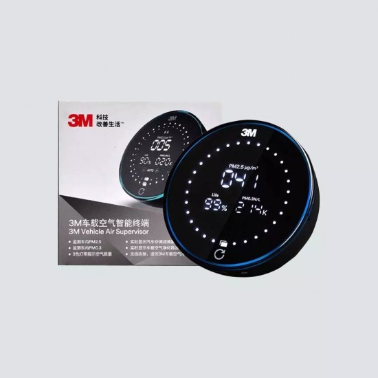 3M PN68102 Air Quality Detector Monitors PM2.5/PM0.3 In-vehicle Purifier Connection Terminal Real-time Monitoring