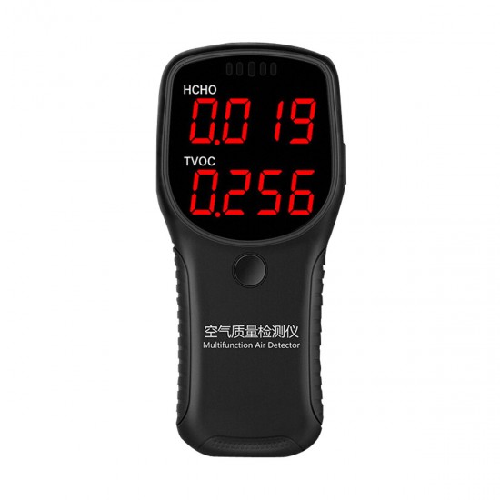 Air Quality Monitor HCHO TVOC PM2.5 PM10 Formaldehyde Detector LCD Display Tester Air Quality Monitor HCHO TVOC PM2.5 PM10 Formaldehyde Detector LCD Display Tester