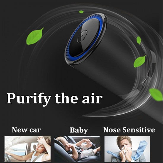 Car Air Purifier Ionizer Odor Freshener USB Ionic Cleaner Smoke Remove Air Purifier