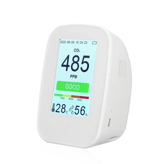 D9-H CO2/RH/Temp. 3-in-1 Multifunctional Air Quality Detector Indoor/Outdoor CO2 Meter Temperature Humidity Monitor