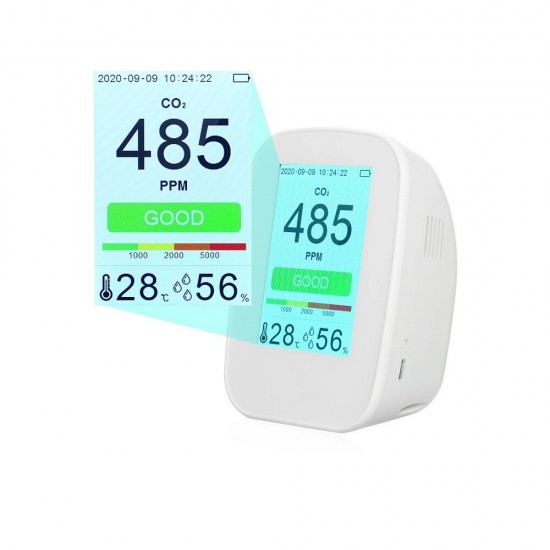 D9-H CO2/RH/Temp. 3-in-1 Multifunctional Air Quality Detector Indoor/Outdoor CO2 Meter Temperature Humidity Monitor D9-H CO2/RH/Temp. 3-in-1 Multifunctional Air Quality Detector Indoor/Outdoor CO2 Meter Temperature Humidity Monitor