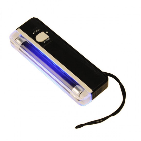 2 in 1 UV Black Light Torch Portable Fake Money Cash Detector