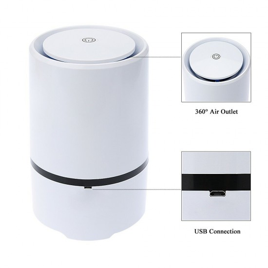 DC5V USB Lonizer Air Purifier for Home Negative Ion Generator Remove Formaldehyde Smoke Dust Purification PM2.5