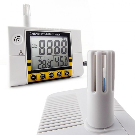 Digital Wall Mount Indoor Air Quality Temperature RH Carbon Dioxide CO2 Tester Sensor Detector 0~2000 ppm Range Digital Wall Mount Indoor Air Quality Temperature RH Carbon Dioxide CO2 Tester Sensor Detector 0~2000 ppm Range