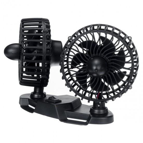Electric USB Car Fan Double-headed Car Fan 360° Rotating & 3 Gear Cooling Fan Electric USB Car Fan Double-headed Car Fan 360° Rotating & 3 Gear Cooling Fan