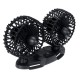 Electric USB Car Fan Double-headed Car Fan 360° Rotating & 3 Gear Cooling Fan