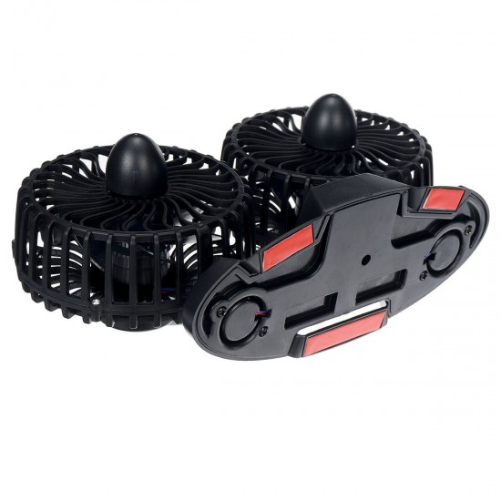 Electric USB Car Fan Double-headed Car Fan 360° Rotating & 3 Gear Cooling Fan Electric USB Car Fan Double-headed Car Fan 360° Rotating & 3 Gear Cooling Fan