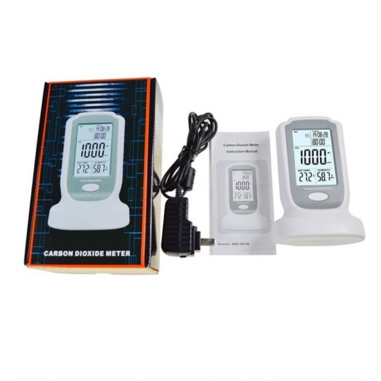 GM8802 Portable Carbon Dioxide Detector Gas Alarm 0-2000ppm C02 Concentration Meter Detection