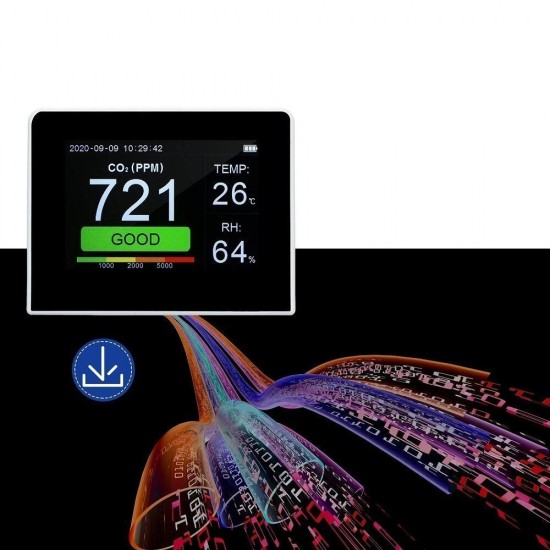 K6-E Desktop CO2/RH/Temp. 3-in-1 Multifunctional Air Quality Detector Temperature Humidity Monitor Indoor/Outdoor CO2 Meter Tester K6-E Desktop CO2/RH/Temp. 3-in-1 Multifunctional Air Quality Detector Temperature Humidity Monitor Indoor/Outdoor CO2 Meter Tester