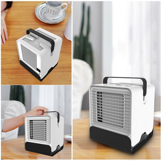 Mini Portable Air Conditioner Night Light Conditioning Cooler Humidifier Purifier USB Desktop Air Cooler Fan With Water Tanks