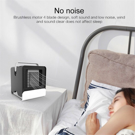 Mini Portable Air Conditioner Night Light Conditioning Cooler Humidifier Purifier USB Desktop Air Cooler Fan With Water Tanks Mini Portable Air Conditioner Night Light Conditioning Cooler Humidifier Purifier USB Desktop Air Cooler Fan With Water Tanks