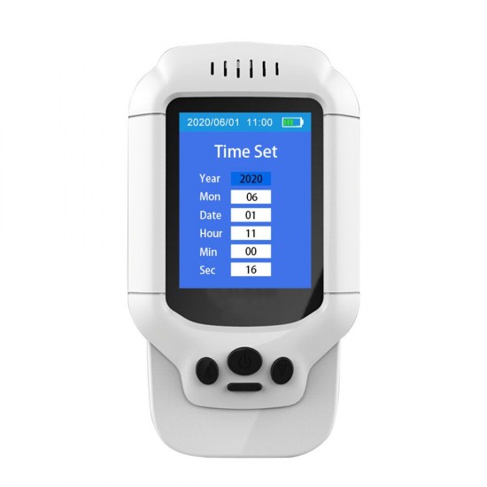 PM2.5 O3 Ozone Detector TVOC Air Quality Tester USB Instrument 2.8 LCD Screen Carbon Dioxide Formaldehyde Dust Haze Meter PM2.5 O3 Ozone Detector TVOC Air Quality Tester USB Instrument 2.8 LCD Screen Carbon Dioxide Formaldehyde Dust Haze Meter
