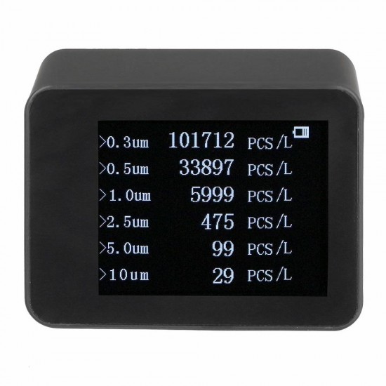 Portable Digital Display PM2.5 Detector Laser Sensor Real-time Accurate Air Quality Monitor Tester Rechargeable Diagnostic Tool Portable Digital Display PM2.5 Detector Laser Sensor Real-time Accurate Air Quality Monitor Tester Rechargeable Diagnostic Tool