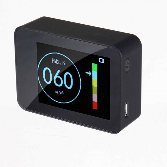 Portable Digital Display PM2.5 Detector Laser Sensor Real-time Accurate Air Quality Monitor Tester Rechargeable Diagnostic Tool Portable Digital Display PM2.5 Detector Laser Sensor Real-time Accurate Air Quality Monitor Tester Rechargeable Diagnostic Tool
