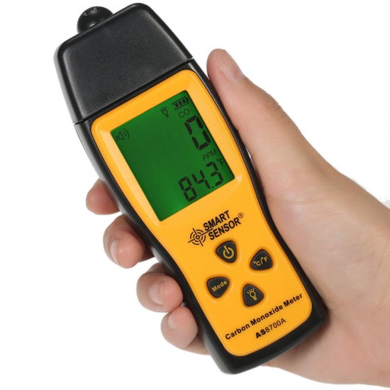 AS8700A Handheld LCD CO Gas Analyzer Carbon Monoxide Tester Gas Detector 0-1000ppm Temperature Tester AS8700A Handheld LCD CO Gas Analyzer Carbon Monoxide Tester Gas Detector 0-1000ppm Temperature Tester