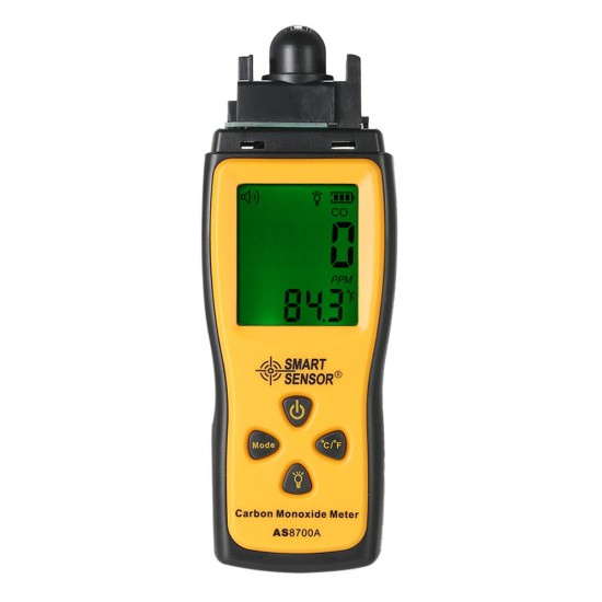 AS8700A Handheld LCD CO Gas Analyzer Carbon Monoxide Tester Gas Detector 0-1000ppm Temperature Tester