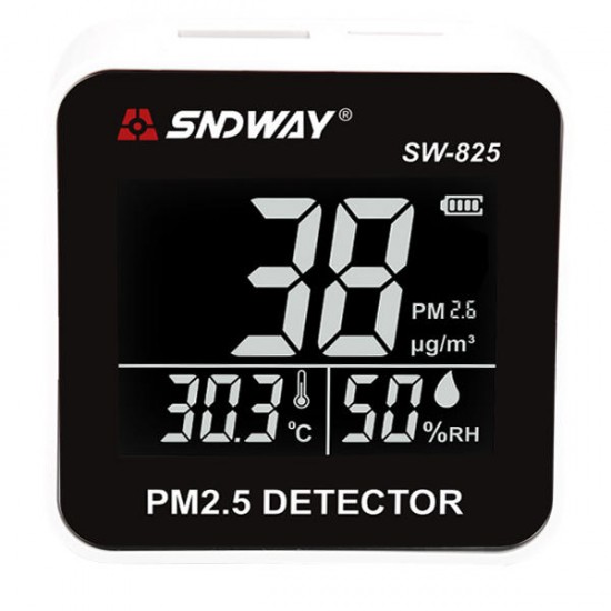 SW-825 Digital Air Quality Monitor Laser PM2.5 Detector Gas Temperature Humidity Monitor