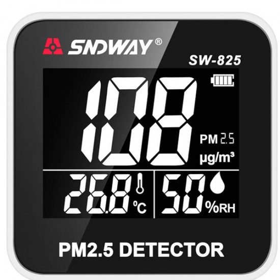 SW-825 Digital Air Quality Monitor Laser PM2.5 Detector Gas Temperature Humidity Monitor