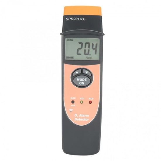 SPD201 High Portable Oxygen Alarm Digital Handheld O2 Gas Detector Tester Meter