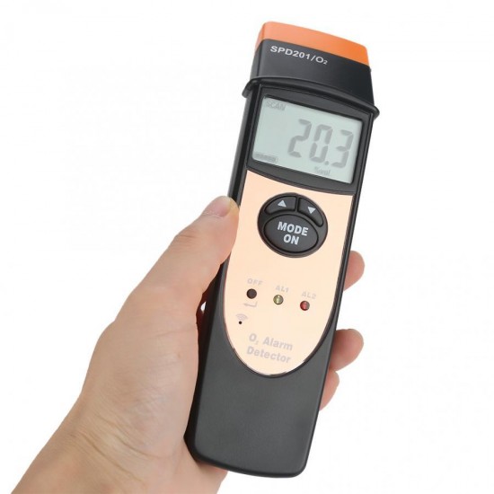 SPD201 High Portable Oxygen Alarm Digital Handheld O2 Gas Detector Tester Meter SPD201 High Portable Oxygen Alarm Digital Handheld O2 Gas Detector Tester Meter
