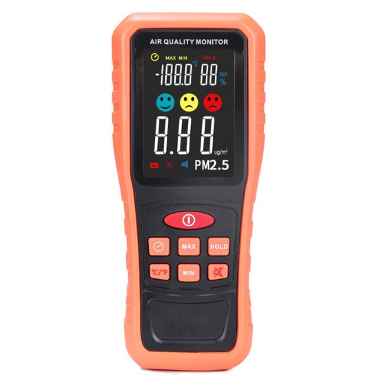 260B Handheld PM2.5 Detector Range 0~1000mg/m3 Air Quality Tester Temperature and Humidity Measurement