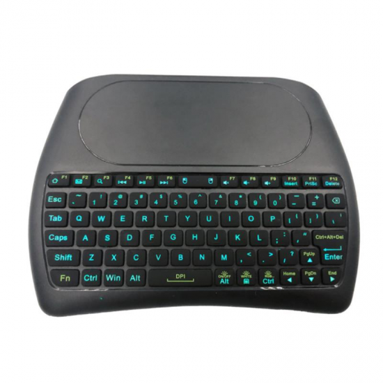 D8 Pro Plus i8 Mini Wireless Keyboard English Russian Version with Touch Pad 2.4GHz 7 RGB Backlights for Android Smart TV PC Xbox