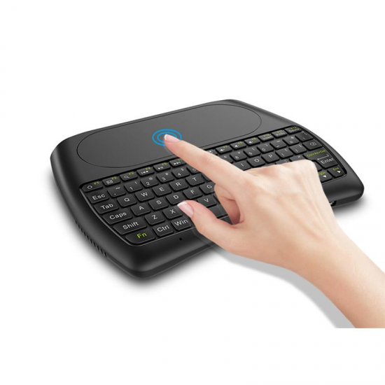 D8 Pro Plus i8 Mini Wireless Keyboard English Russian Version with Touch Pad 2.4GHz 7 RGB Backlights for Android Smart TV PC Xbox