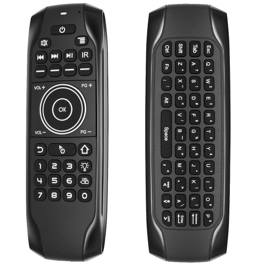 G7BTS 2.4GHz Air Mouse 6 Axis with Mini Keyboard BT5.0 Multi Laser Fine Backlit IR Learning Montion Games